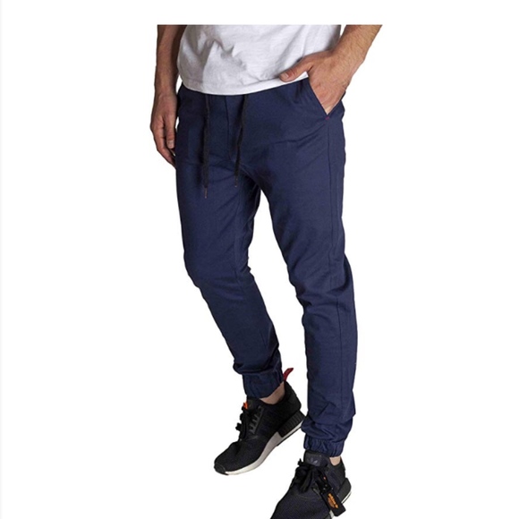 New KDNK Stretch Twill Jogger Drop Crotch Cobalt Blue Pants Size XXL - Picture 1 of 6